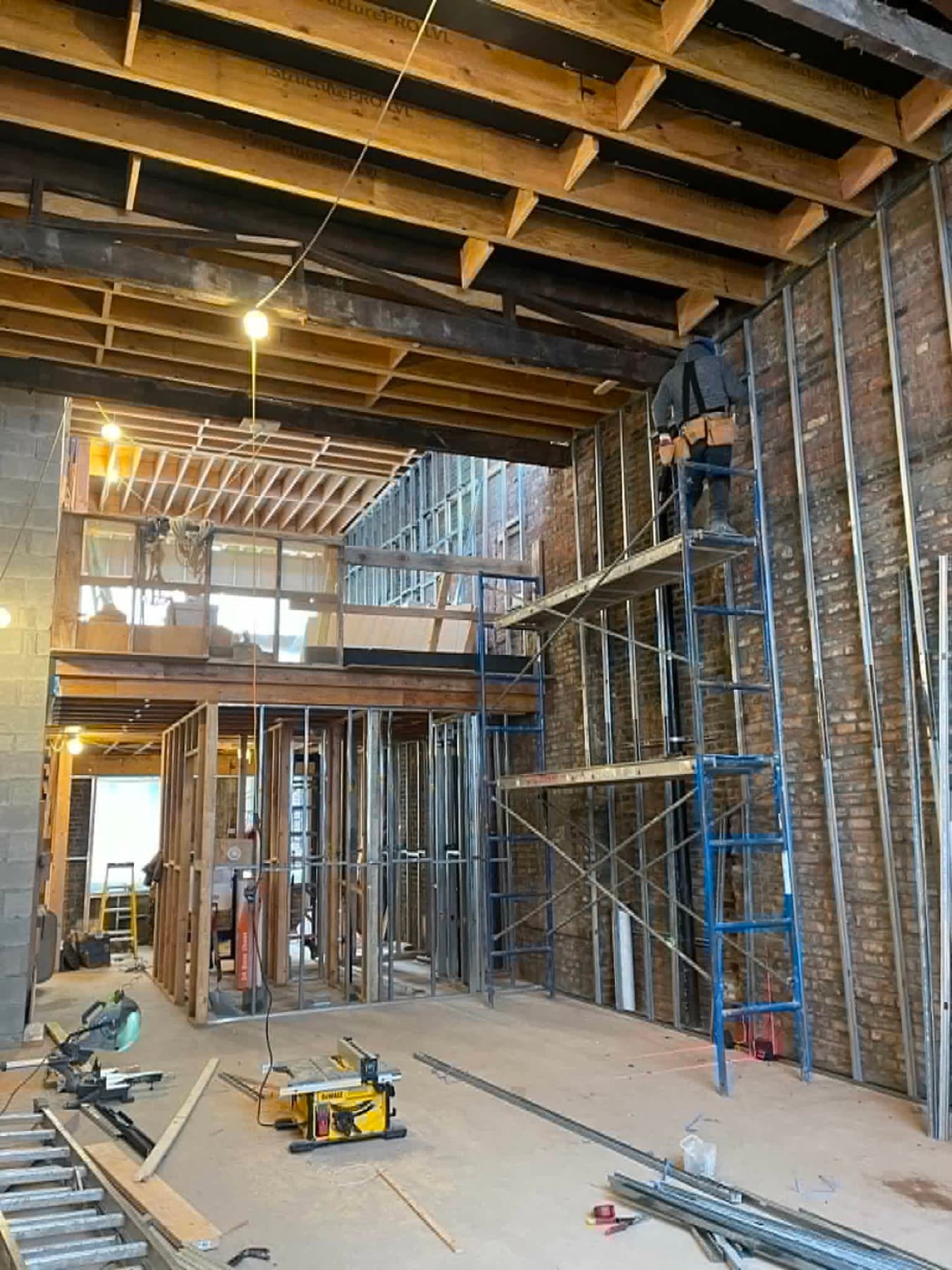 Framing and construction details visible for project scope planning